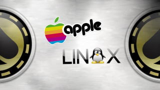 Les logos d'Apple, de Linux et de PokerListings Apple, Linux et PokerListings