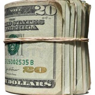 Liasse de billets de 20 dollars