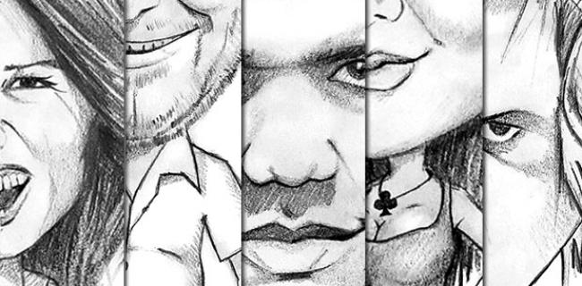 Caricatures poker