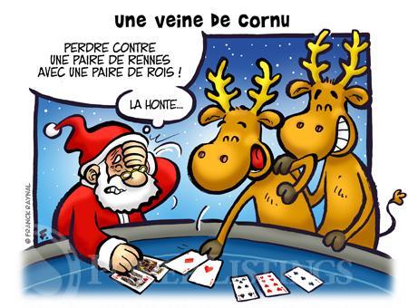 Père Noël joue au poker