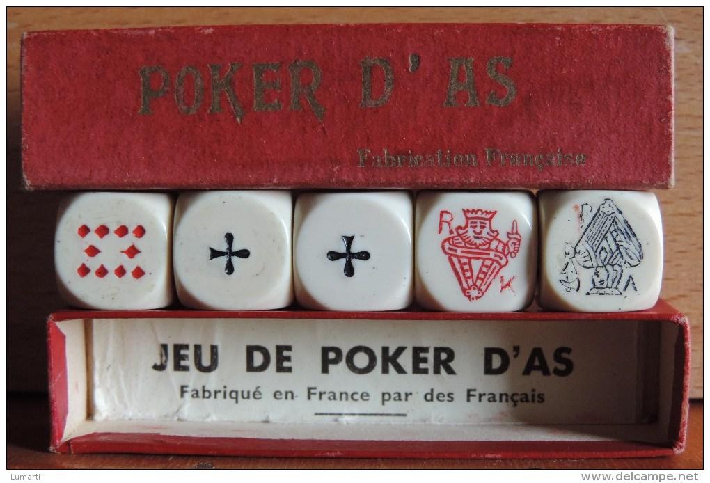 Dés poker 16 mm pour jeu Poker d'as