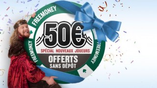 Offre de bonus de poker offerte aux nouveaux joueurs sur une salle de poker en ligne. Exemple de bonus de poker.