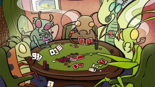 Bugs playing poker