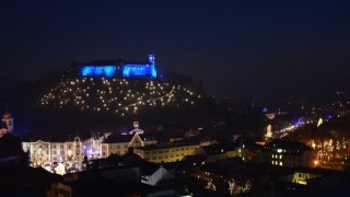 Chateau de Ljubljana de nuit