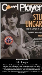 Stu Ungar en couverture du magazine Card Player Stu Ungar