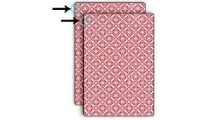 Dos et coins de cartes