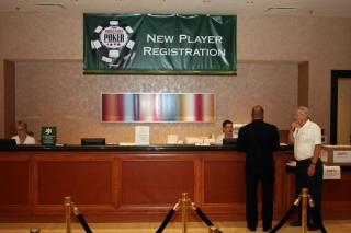 Guichet d'inscription aux tournois des World Series of Poker (WSOP)