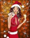 christmas poker girl2