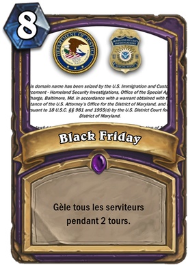 Carte Hearthstone Black friday