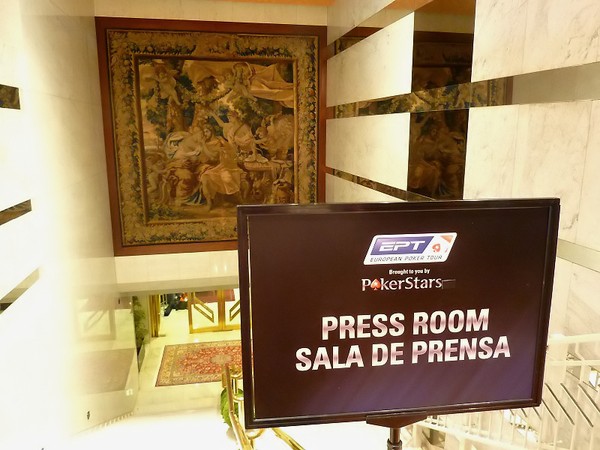 Entrée salle de presse EPT Madrid