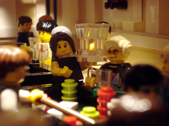 Serveuse casino en Lego