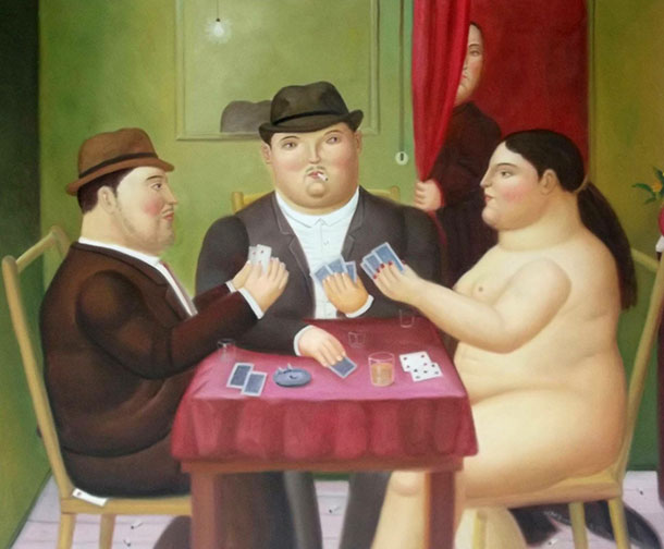 Joueurs de cartes de Fernando Botero Angulo