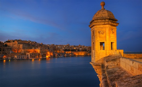 Vue sur La Valette depuis Birgu