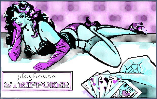 Vieux jeu de Strip Poker MS-DOS