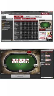 Exemple de captures d'écran du logiciel de la salle de poker en ligne Winamax. Captures d'écran du logiciel de la salle de poker en ligne Winamax.