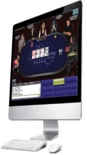 Ecran d'ordinateur Mac et poker en ligne