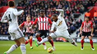 Match de football Southampton contre Swansea