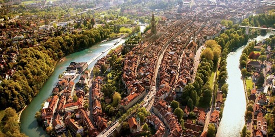 Vue aérienne de Berne