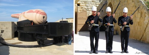 Canon et soldats Fort Rinella Kalkara