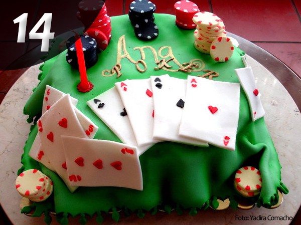 Gâteau anniversaire poker 14