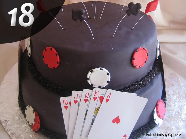 Gâteau poker 18