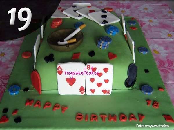 Gâteau anniversaire poker 19