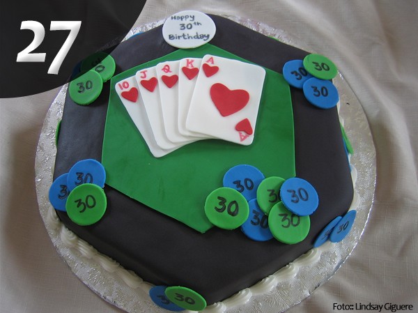 Gâteau anniversaire poker 27