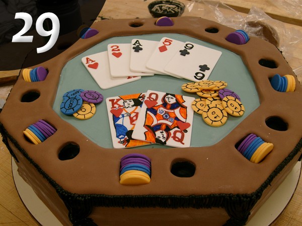 Gâteau poker 29