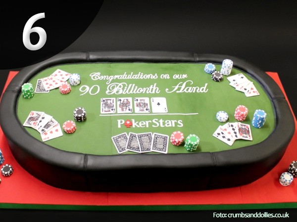 Gâteau table de poker PokerStars